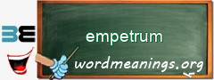 WordMeaning blackboard for empetrum